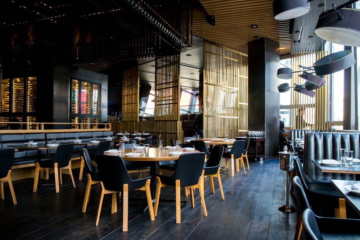 Contemporary restaurant dining room